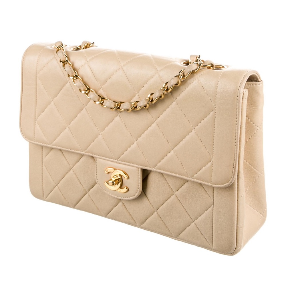 Chanel Beige Quilted CC Flap Bag - Picture 4 of 14